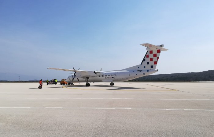 First flight of Croatia Airlines in 2019. to Brač airport