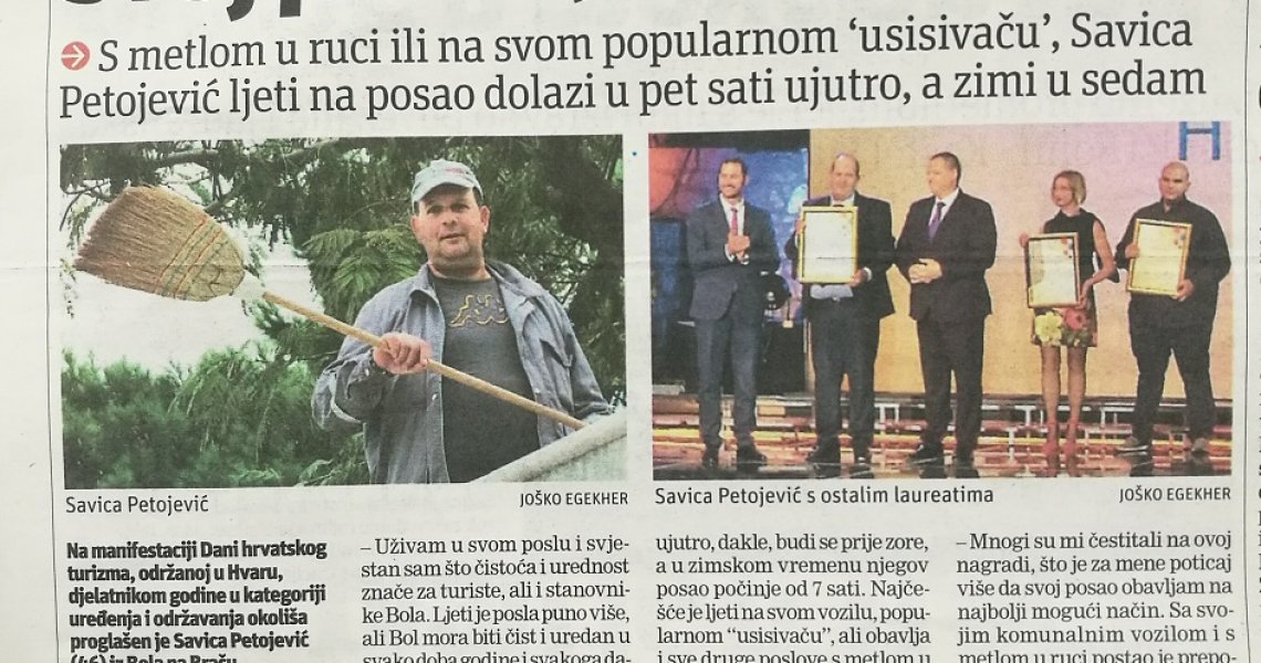 Slobodna Dalmacija o djelatniku godine