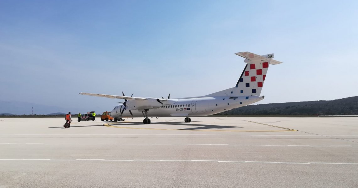 First flight of Croatia Airlines in 2019. to Brač airport