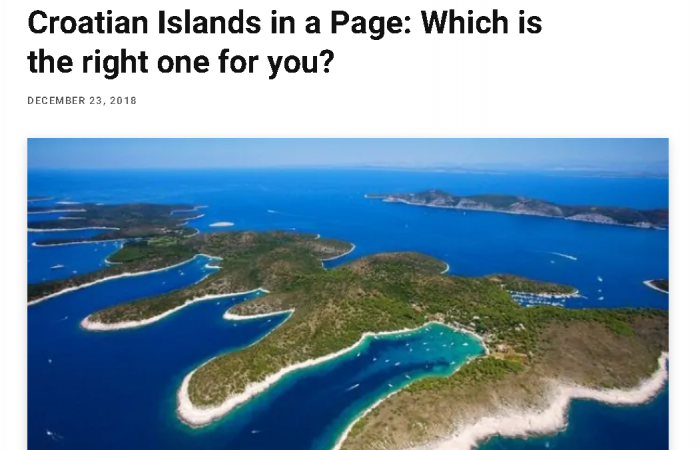 Croatian Islands in a Page: Which is the right one for you?